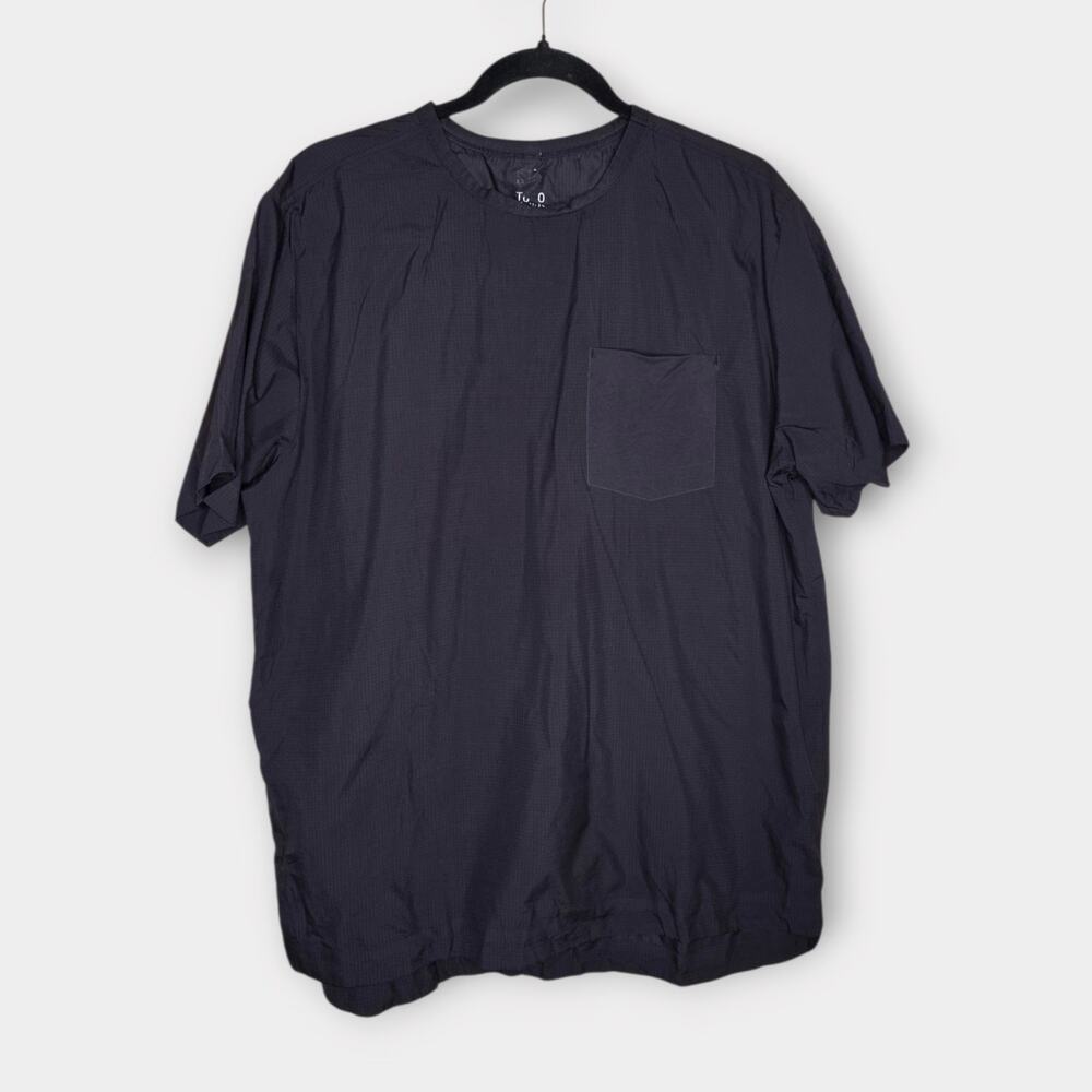 Topo Design Lightweight Black 100% Nylon Short Sleeve Shirt Men's Lg
